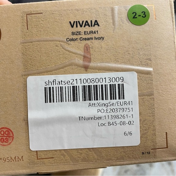 Vivaia Pointed-Toe Ballet Flats in Cream Ivory Women’s EU 41 - Picture 4 of 11